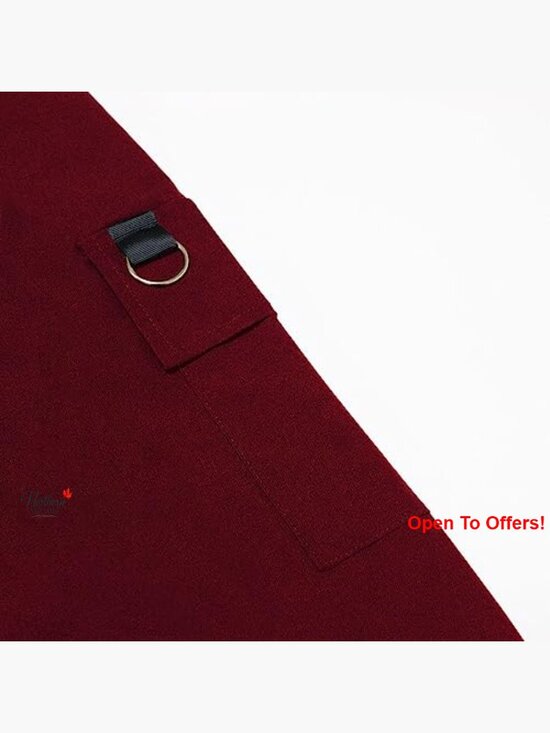 Cargo Pants with Removable Chain, Elastic Waist, Streetwear Joggers - Picture 5 of 5